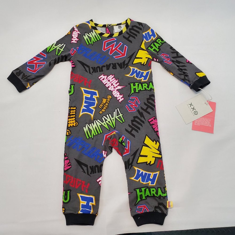 Harajuku mini baby onesie with snap back NWT
